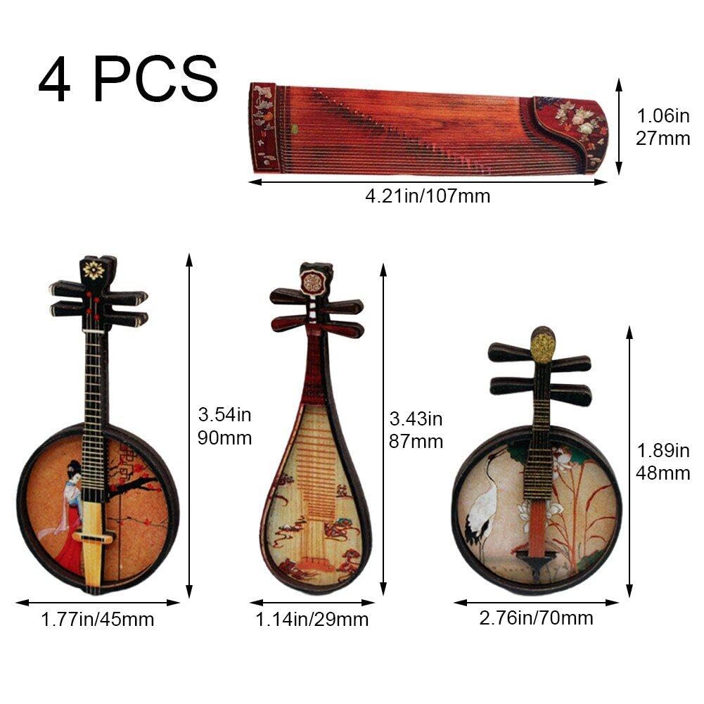 Amazon.co.jp: ミニチュア 1/6 楽器 古筝 琵琶 木製 モデル ドール